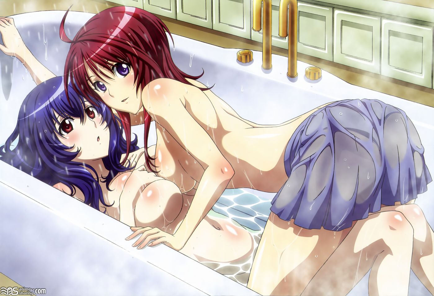 Redhead Anime Girl In Shower