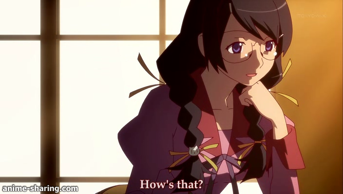 [Koharubi] Bakemonogatari - 01 - Hitagi Crab Part 1 [704x400 XviD][1007F6DA].avi_snapshot_03.16_[4720].png