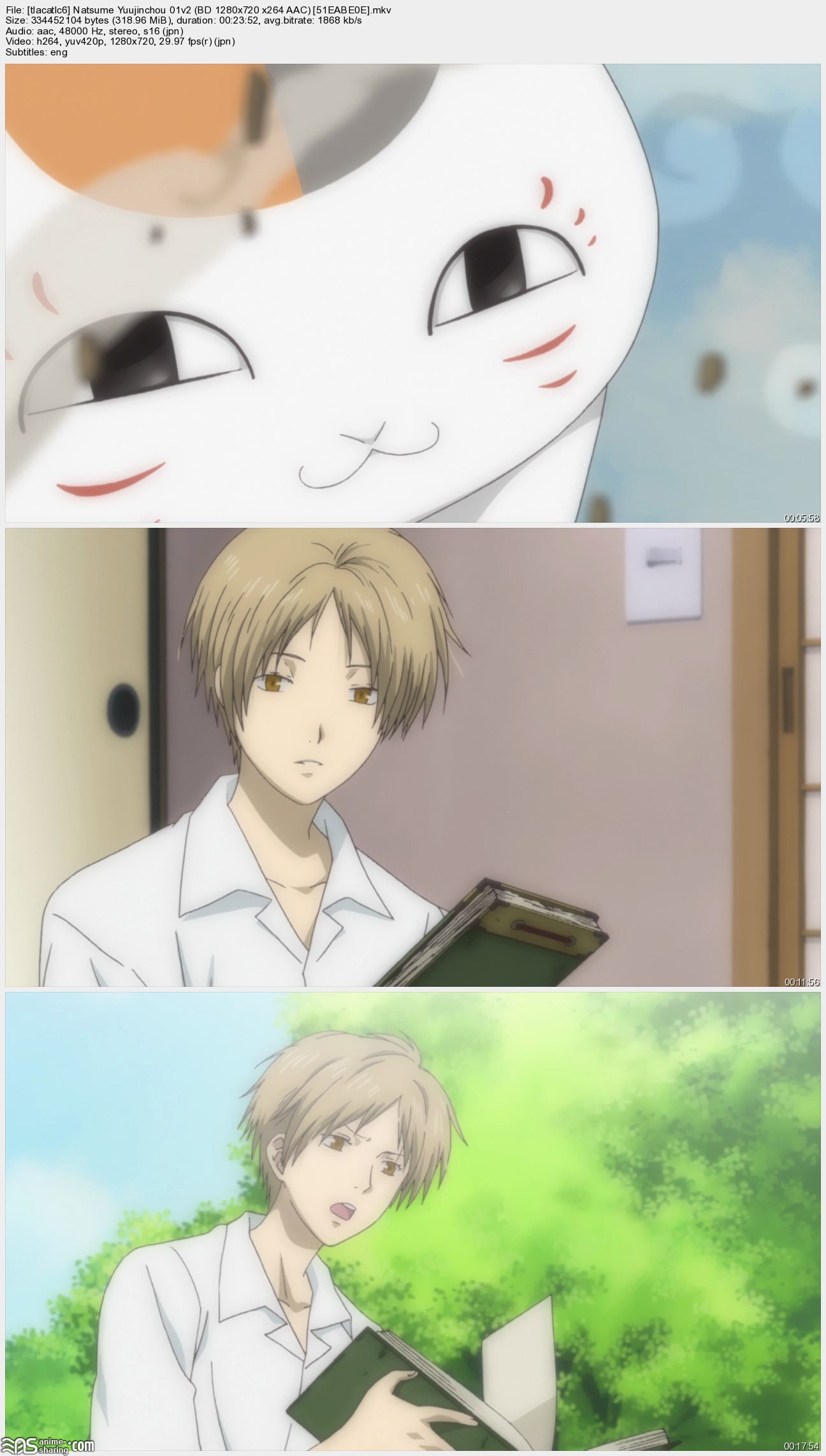 [tlacatlc6] Natsume Yuujinchou 01v2 (BD 1280x720 x264 AAC) [51EABE0E]_s.jpg